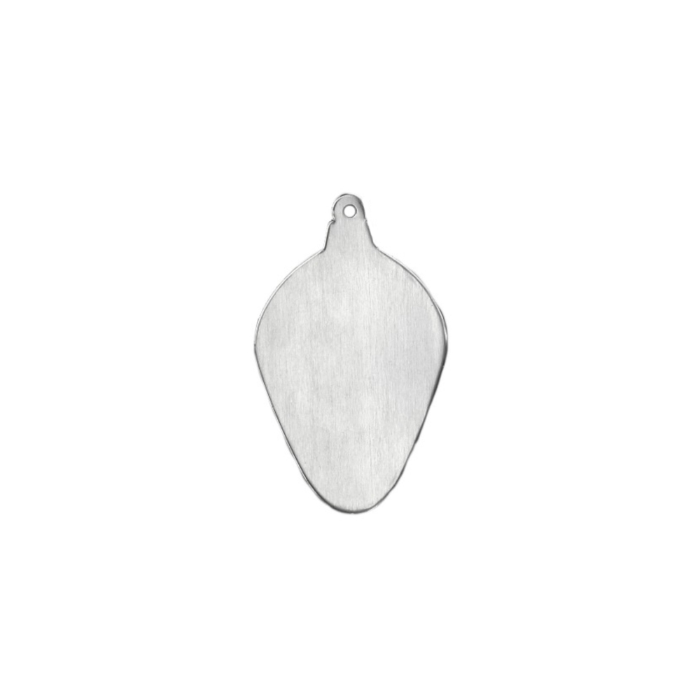 Metal Stamping Blanks Aluminum Bulb Ornament Blank, 38mm (1.5") x 22mm (.87"), 14 Gauge, Pack of 2